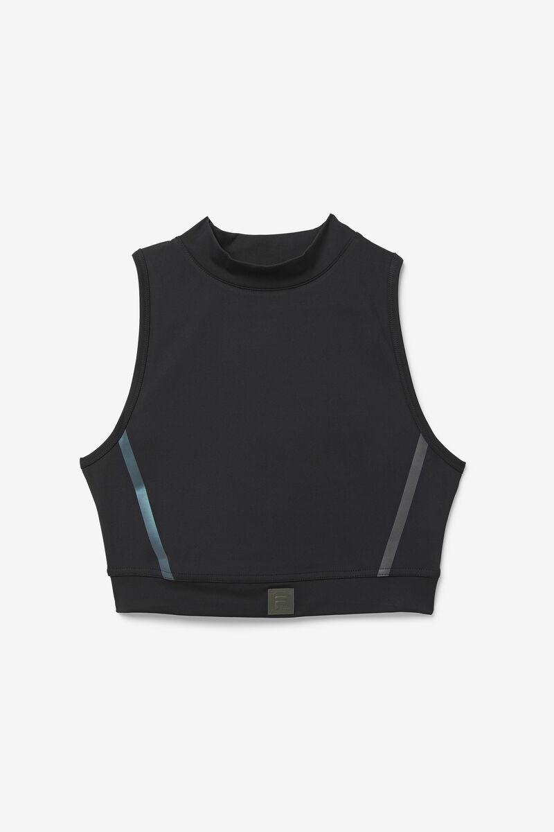 Fila Zola Crop Top Black | kqDFeAZJfQd