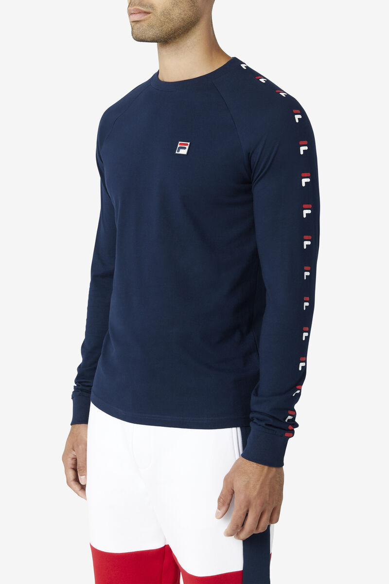 Fila Zubby Long Sleeve Navy / Red / White | YgkGDCP81An