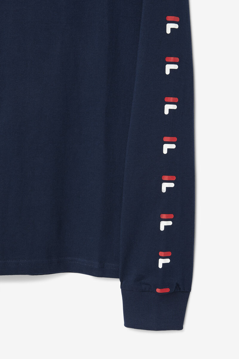 Fila Zubby Long Sleeve Navy / Red / White | YgkGDCP81An