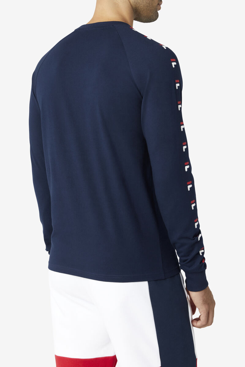 Fila Zubby Long Sleeve Navy / Red / White | YgkGDCP81An