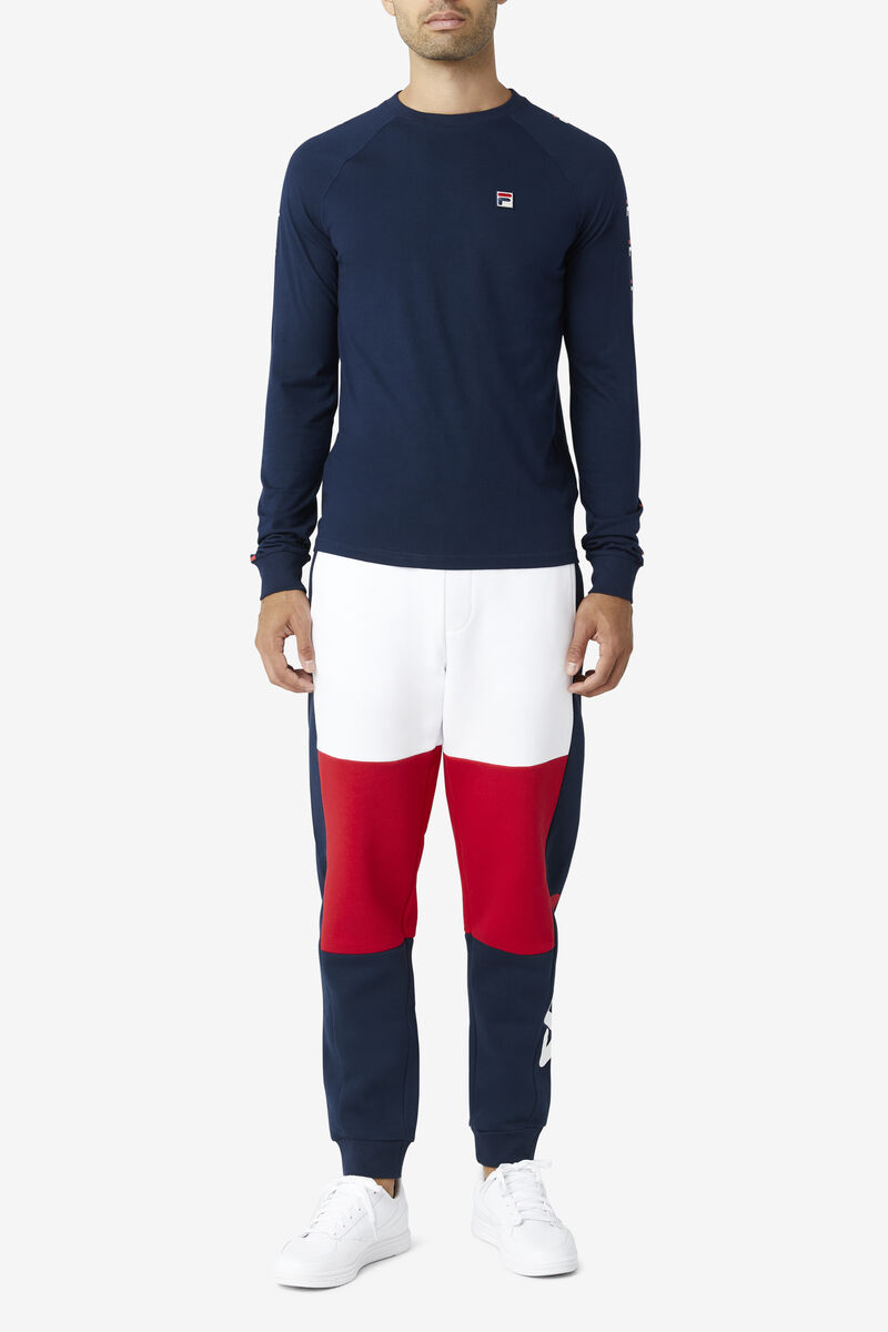 Fila Zubby Long Sleeve Navy / Red / White | YgkGDCP81An