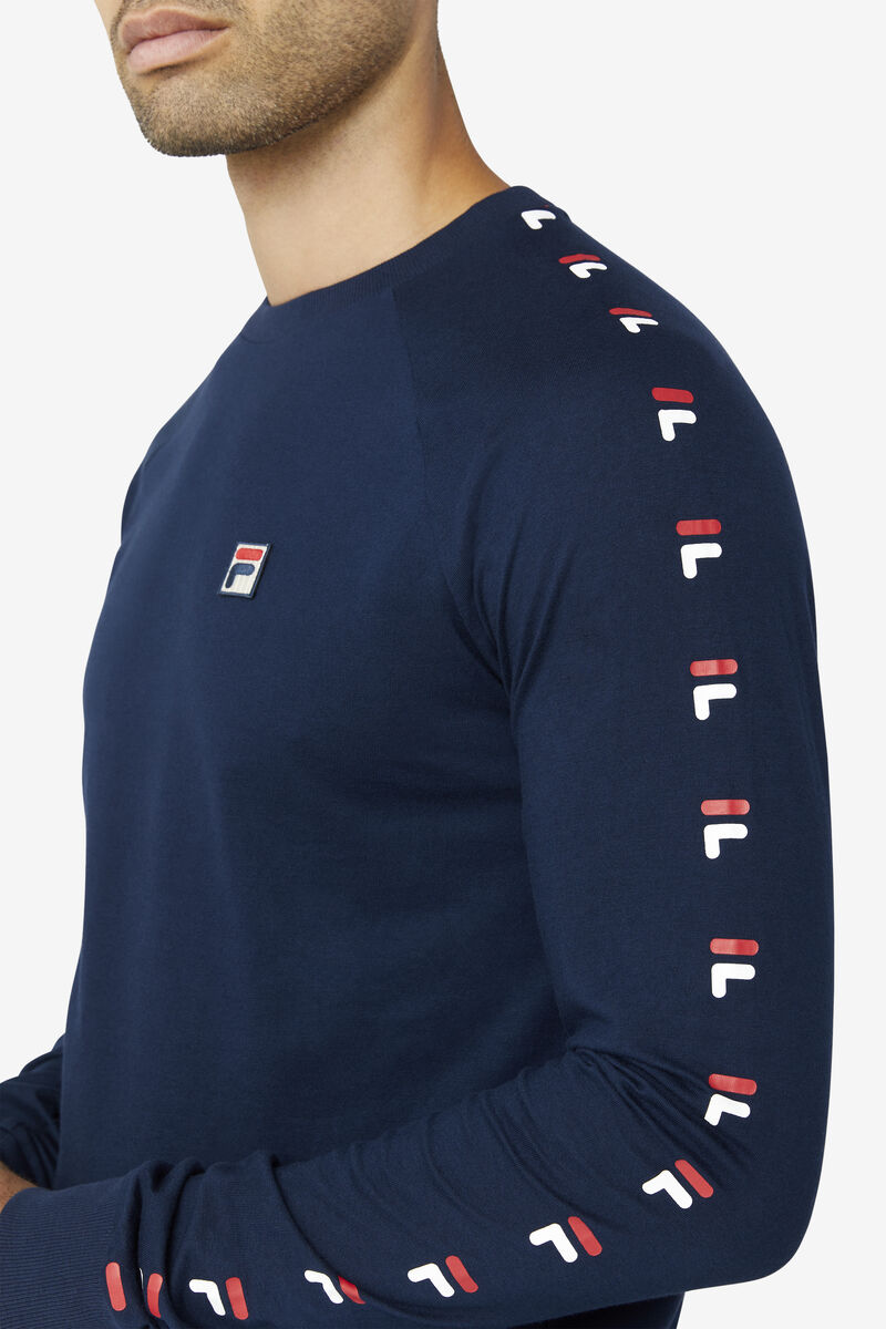 Fila Zubby Long Sleeve Navy / Red / White | YgkGDCP81An